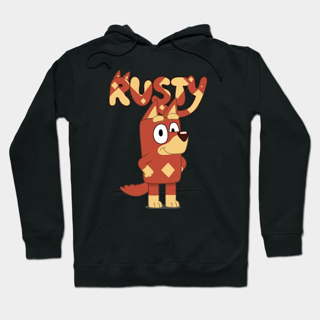 Rusty is a red kelpie Hoodie by KOMIKRUKII